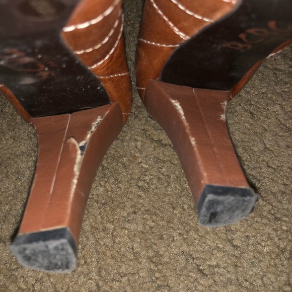 BCBG brown cowboy high heeled cowboy boots 8 - Picture 3 of 4